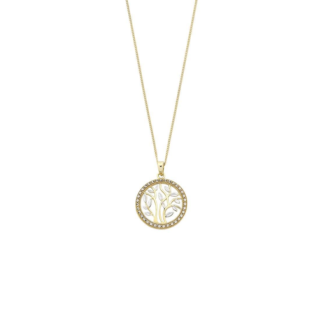9ct Two Tone Tree Of Life Pendant Necklaces Bevilles 