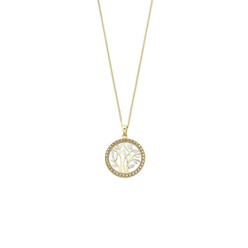 9ct Two Tone Tree Of Life Pendant Necklaces Bevilles 