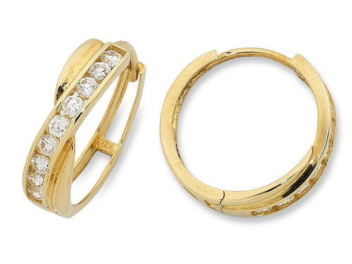 9ct Yellow Gold Cubic Zirconia Earrings Earrings Bevilles 