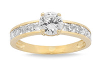 9ct Yellow Gold Cubic Zirconia Ring Rings Bevilles 