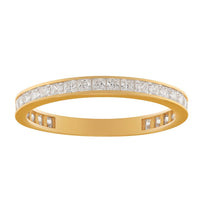 Eternity Ring with Cubic Zirconias in 9ct Yellow Gold Rings Bevilles 