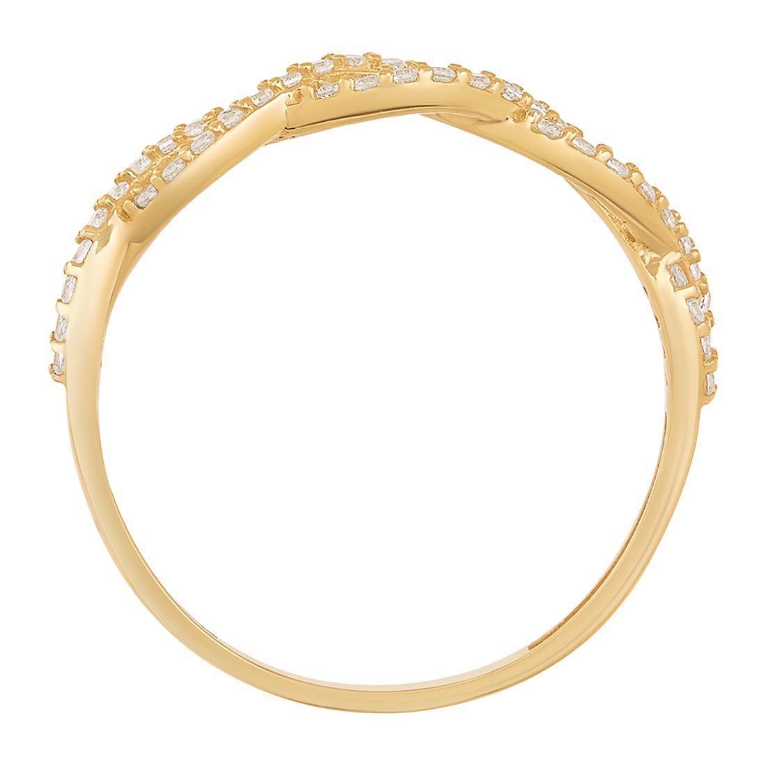 Plait Stackable Ring in 9ct Yellow Gold Rings Bevilles 