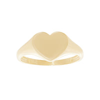 9ct Yellow Gold Plain Heart Ring Rings Bevilles 
