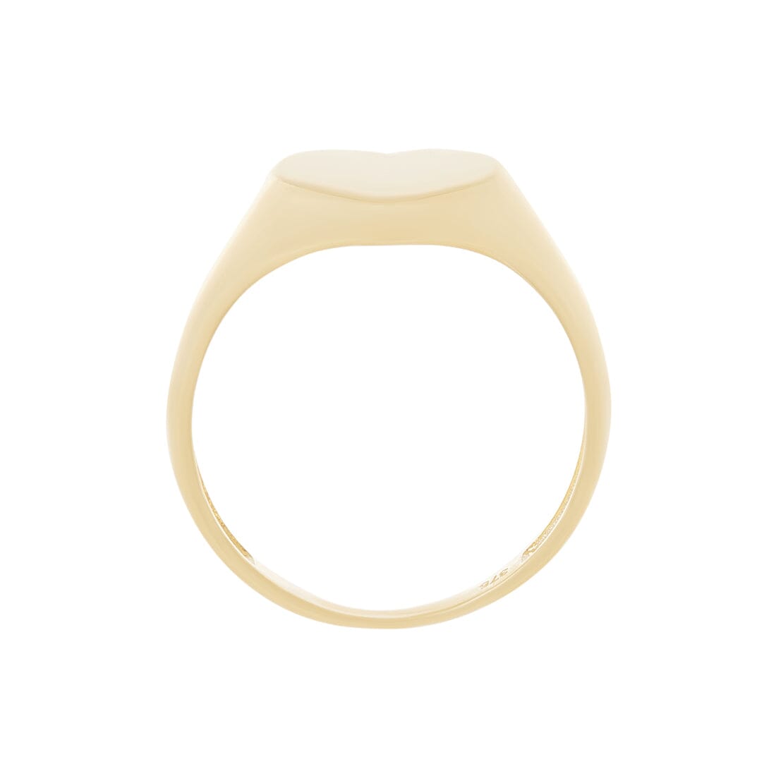 9ct Yellow Gold Plain Heart Ring Rings Bevilles 