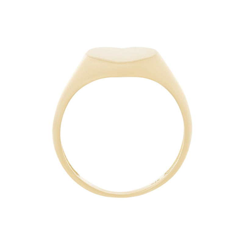 9ct Yellow Gold Plain Heart Ring Rings Bevilles 