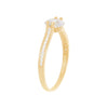 9ct Yellow Gold Cubic Zirconia Centred Shoulder Ring Rings Bevilles 