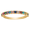 9ct Yellow Gold Rainbow Ring with Cubic Zirconias Rings Bevilles 