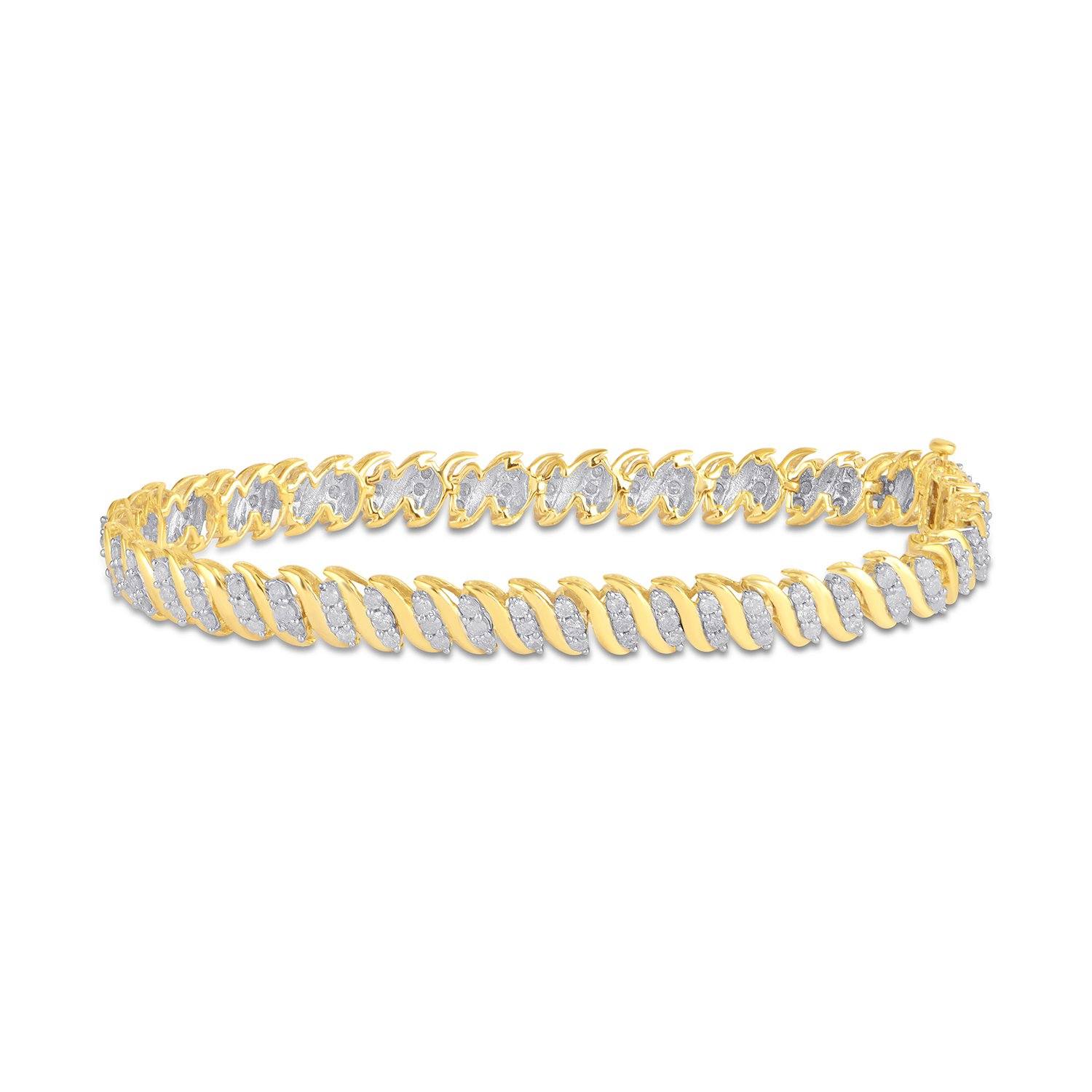 Brilliant Set Bracelet with 2.00ct of Diamonds in 9ct Yellow Gold Bracelets Bevilles 