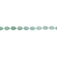 Jade Cushion Bracelet in Sterling Silver Bracelets Bevilles 