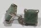 Square Jade Stud Earrings in Sterling Silver Earrings Bevilles 