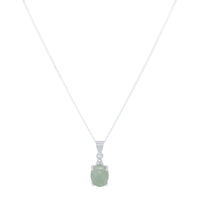 Sterling Silver Diamond Set Jade Jewellery Set Jewellery Sets Bevilles 