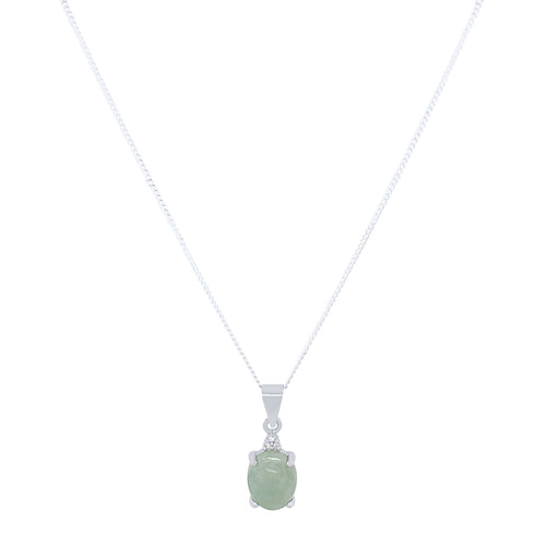 Sterling Silver Diamond Set Jade Jewellery Set Jewellery Sets Bevilles 