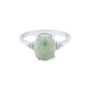 Sterling Silver Diamond Set Jade Jewellery Set Jewellery Sets Bevilles 