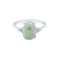 Sterling Silver Diamond Set Jade Jewellery Set Jewellery Sets Bevilles 