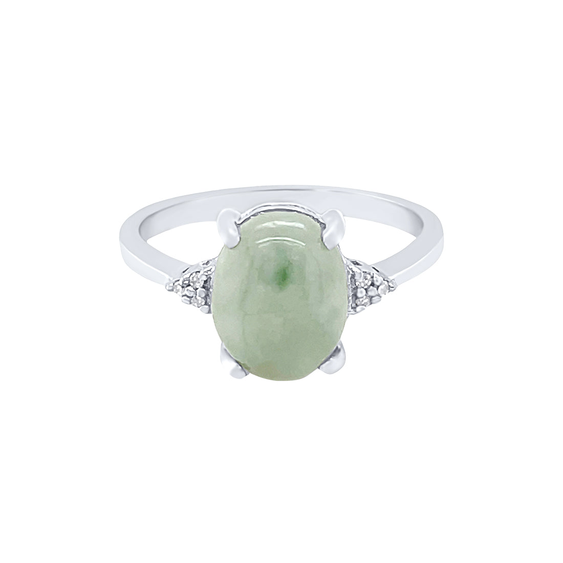 Sterling Silver Diamond Set Jade Jewellery Set Jewellery Sets Bevilles 