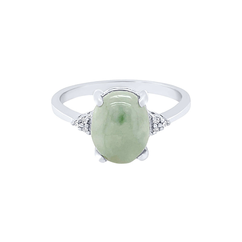 Sterling Silver Diamond Set Jade Jewellery Set Jewellery Sets Bevilles 