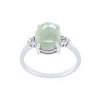 Sterling Silver Diamond Set Jade Jewellery Set Jewellery Sets Bevilles 