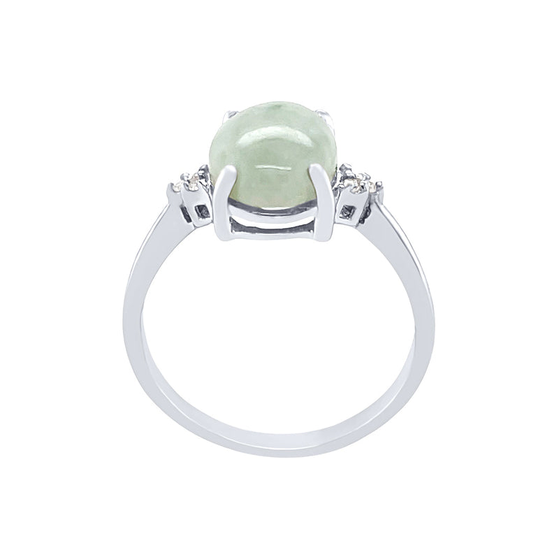 Sterling Silver Diamond Set Jade Jewellery Set Jewellery Sets Bevilles 