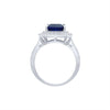 Blue Sapphire Cubic Zirconia Ring in Sterling Silver Rings Bevilles 