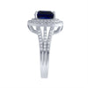 Blue Sapphire Cubic Zirconia Ring in Sterling Silver Rings Bevilles 