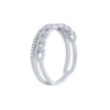 Cubic Zirconia & Curb Two Ring Set in Sterling Silver Rings Bevilles 