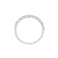 Cubic Zirconia & Curb Two Ring Set in Sterling Silver Rings Bevilles 