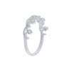 Sterling Silver Cubic Ziconia Swirl Crown Ring Rings Bevilles 