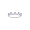 Sterling Silver Cubic Ziconia Swirl Crown Ring Rings Bevilles 