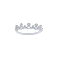 Sterling Silver Cubic Ziconia Swirl Crown Ring Rings Bevilles 