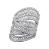 Cubic Zirconia Statement Ring in Sterling Silver Rings Bevilles 