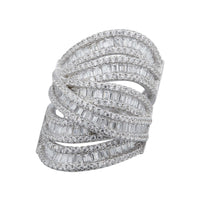 Cubic Zirconia Statement Ring in Sterling Silver Rings Bevilles 
