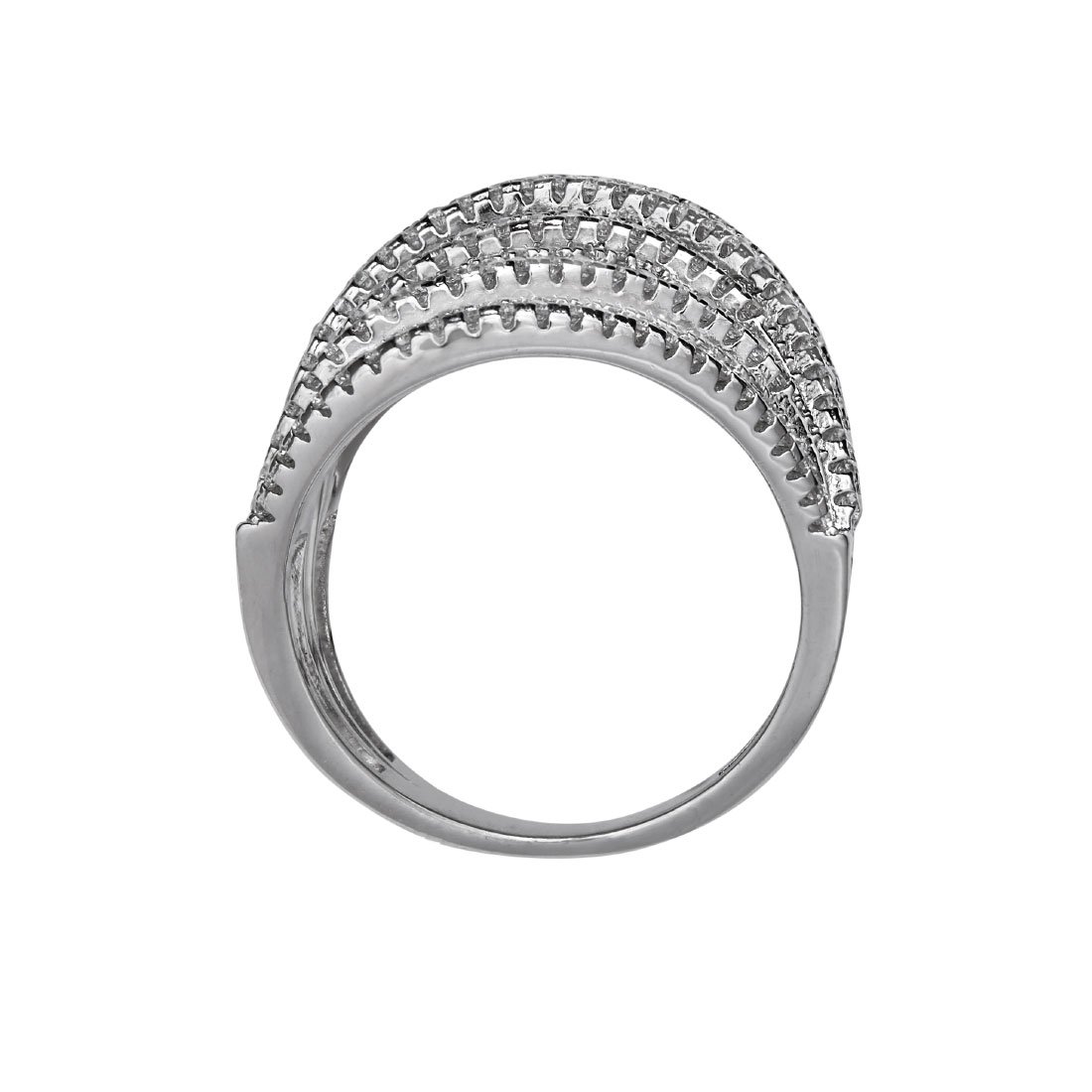 Cubic Zirconia Statement Ring in Sterling Silver Rings Bevilles 