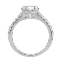 Sterling Silver Cubic Zirconia Solitaire Ring Rings Bevilles 