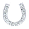 Horseshoe Stud Earrings with Cubic Zirconia in Sterling Silver Earrings Bevilles 