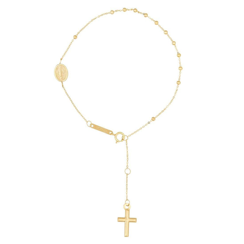 Children's Religious Rosary Bracelet in 9ct Yellow Gold Bracelets Bevilles 
