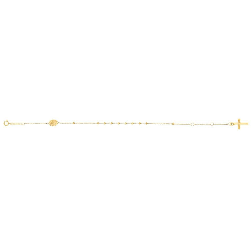 Children's Religious Rosary Bracelet in 9ct Yellow Gold Bracelets Bevilles 