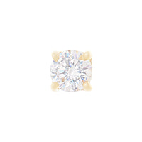 9ct Yellow Gold 4mm Stud Earring with Cubic Zirconia Earrings Bevilles 
