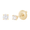 9ct Yellow Gold 4mm Stud Earring with Cubic Zirconia Earrings Bevilles 