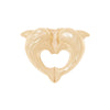 Double Dolphin Heart Stud Earrings in 9ct Yellow Gold Earrings Bevilles 