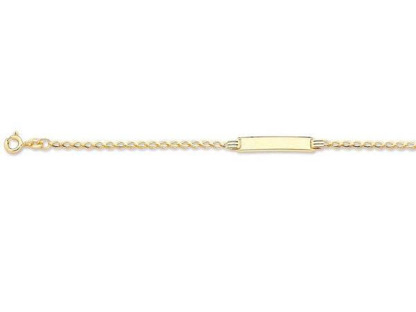 Children's 9kt Yellow Gold ID Bracelet
