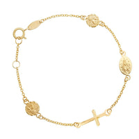 Children's Madonna Cherub Cross Bracelet Bracelets Bevilles 