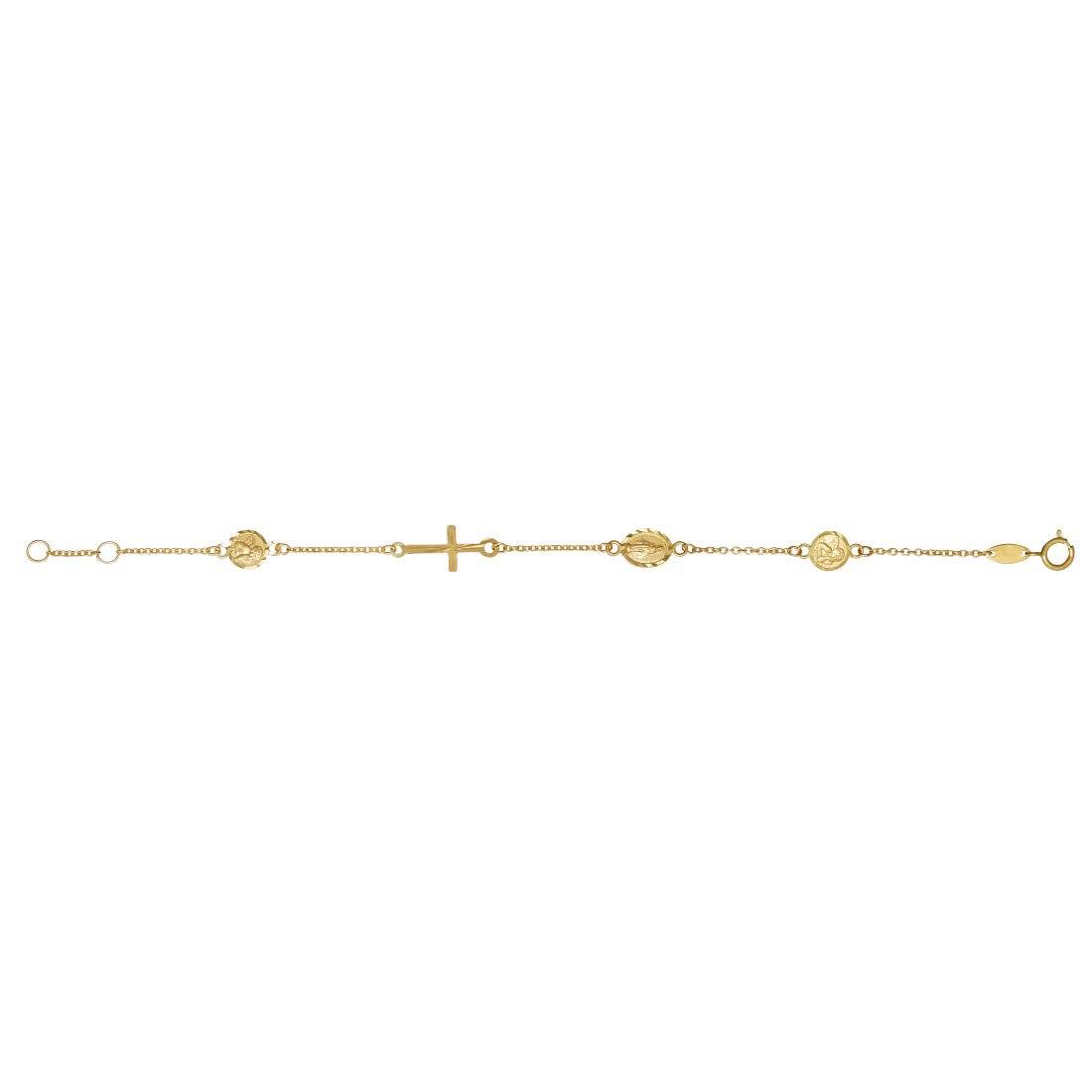 Children's Madonna Cherub Cross Bracelet Bracelets Bevilles 