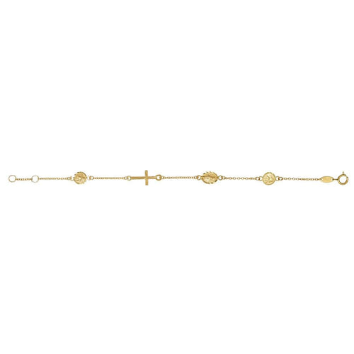 Children's Madonna Cherub Cross Bracelet Bracelets Bevilles 