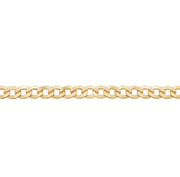 Childrens 9ct Yellow Gold Silver Infused Curb Bracelet 15cm Bracelets Bevilles 