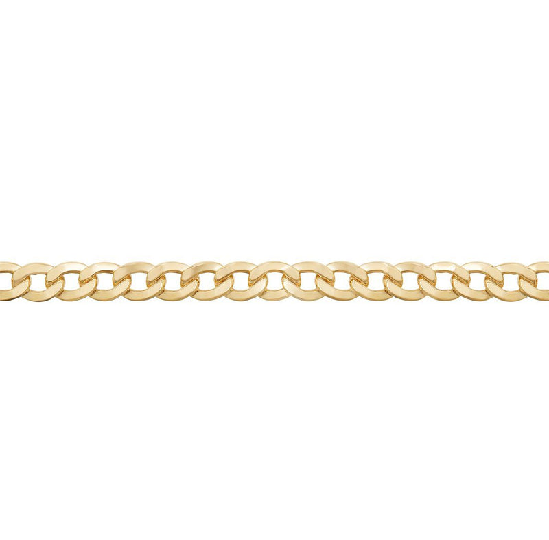 Childrens 9ct Yellow Gold Silver Infused Curb Bracelet 15cm Bracelets Bevilles 