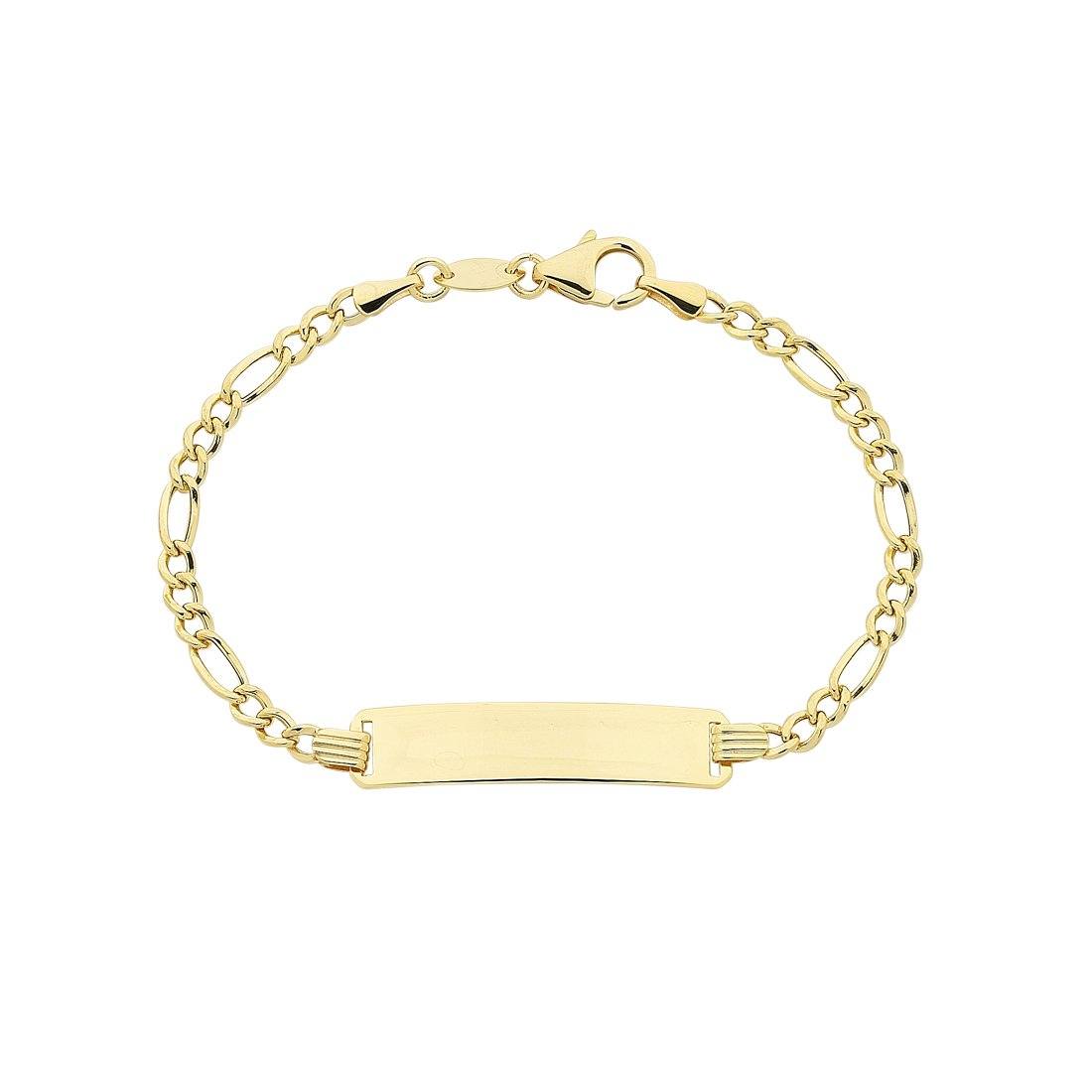 Children's 9kt Yellow Gold Silver Infused ID Bracelet
