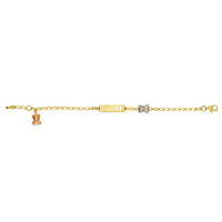 Children's Teddy Bear ID Bracelet in 9ct Gold Bracelets Bevilles 