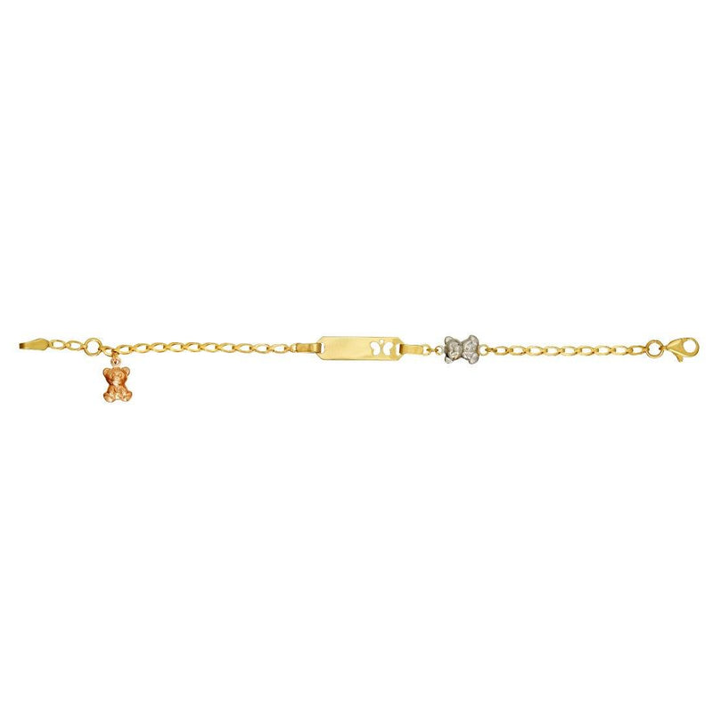 Children's Teddy Bear ID Bracelet in 9ct Gold Bracelets Bevilles 