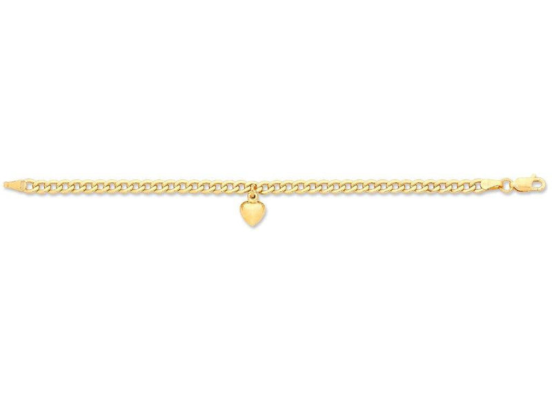 Children's 9ct Yellow Gold Silver Infused Bracelet Bracelets Bevilles 