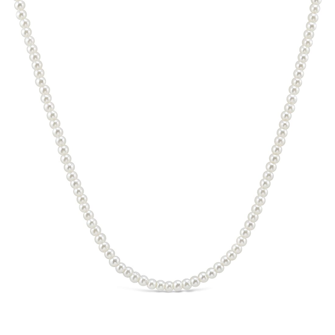 Synthetic Pearl Necklace in Sterling Silver Necklaces Bevilles 